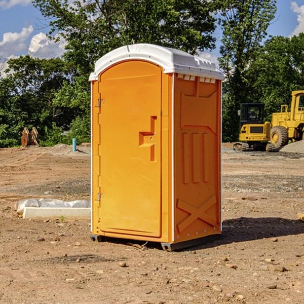 how often are the porta potties cleaned and serviced during a rental period in Luray Kansas